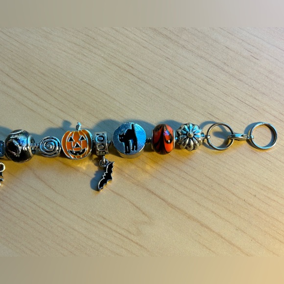 Vintage Willabee & Ward October Halloween Bracelet Pumpkins Ghosts Cat - Picture 8 of 10